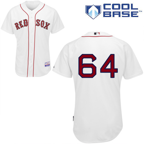 Allen Webster #64 MLB Jersey-Boston Red Sox Men's Authentic Home White Cool Base Baseball Jersey